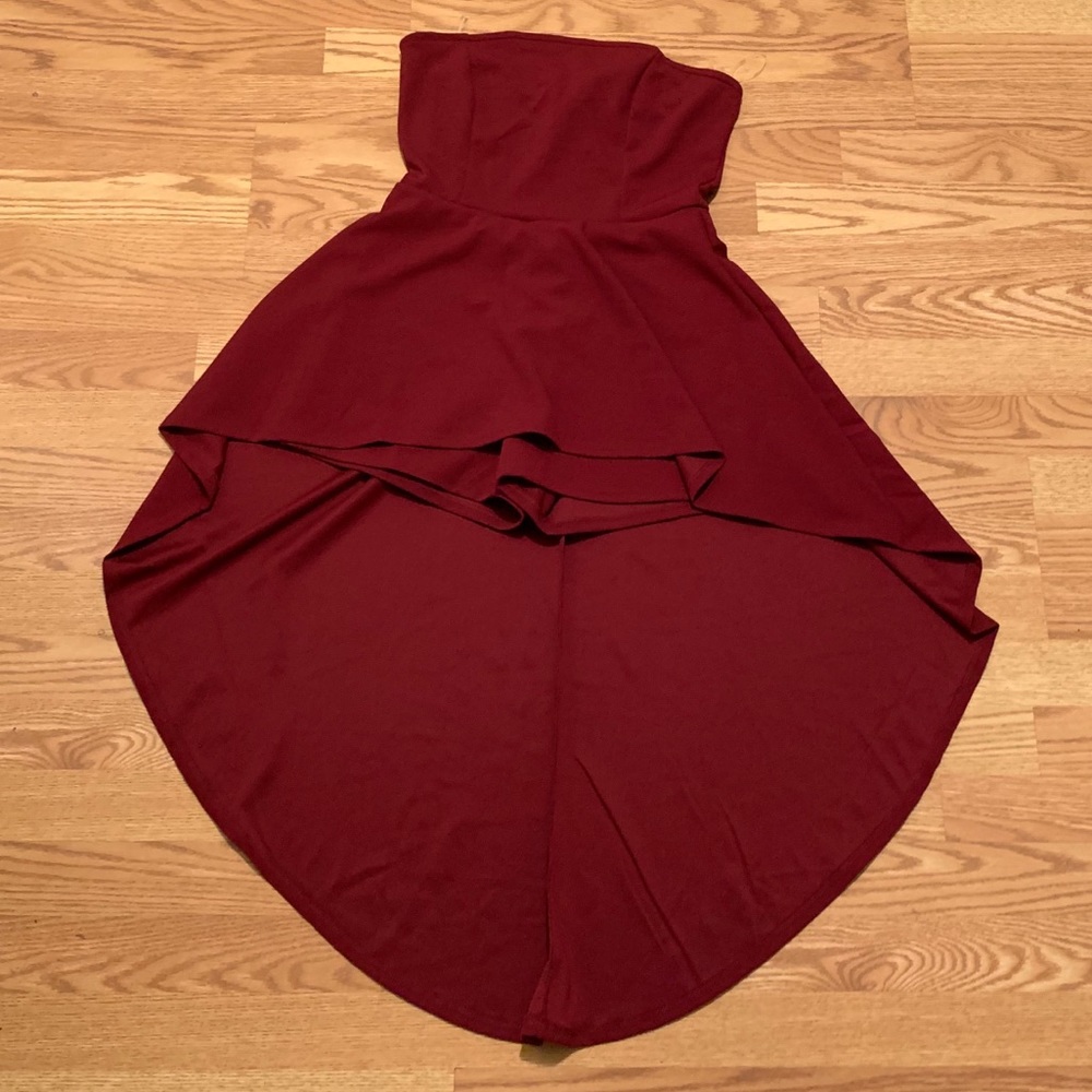 NEW! High-Low Burgundy Dress w/ shorts